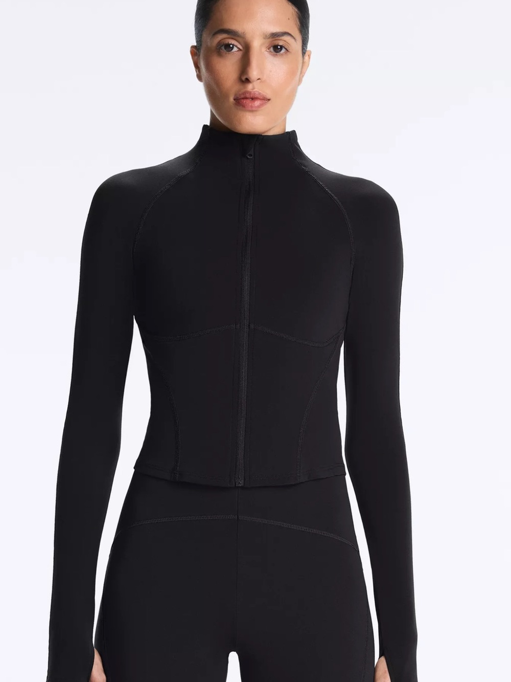 Oysho Women's Black Zip-Up Jacket - Picture 8 of 11